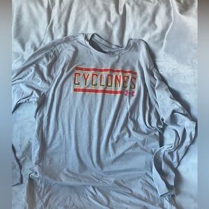 Iowa State Cyclone Under Armour Loose Fit Long Sleeve Tee Dri-Fit Men’s Sz Large